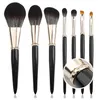 Ensemble de pinceaux de maquillage de luxe, manche en bois de haute qualité avec diamant, cheveux synthétiques doux, pinceaux de maquillage professionnels noirs et blancs6141418