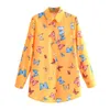 HSA Sommarblusskjorta Kvinna Casual Harajuku Butterfly Tryckt Fullständig Sleeve T-shirts Kvinnor Vintage Ropa Mujer Toppar Blusar 210417