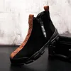 Martin Black Ankle Boots Fall Boot Trendy Man with Snowshoes Casual Youth Half Men s Leather Shoes A Shoe