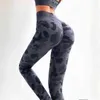 CHRLEISURE Leggings Femmes Taille Haute Camouflage Leggins Push Up Sport Femme Pantalon D'entraînement Sans Couture Imprimé Léopard 211215