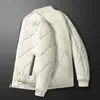 겨울 재킷 남자 파카는 짙은 따뜻한 코트 망 스탠드 칼라 자켓 솔리드 컬러 파카 남성 패션 streetwear Overcoat 4XL 220105