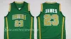 Mens 농구 저지 LeBron James St. St. Vincent Mary High School Irish Jerseys LeBron James #23 스티치 유니폼 저렴한 셔츠 크기 S-XXL