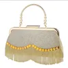 Femmes sacs à main et sacs à main de luxe Designer Pochette 2021 Nouveau strass Banquet Gold Sac de soirée Party Purse Chaîne Sacs à bandoulière3213