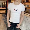 Moda T Shirt Men List Drukowane Lato O-Neck Tops Tees Slim Fit Streetwear Casual T-shirt Wygodne ubrania męskie 210527