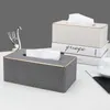 Przyjazd! Marmur Dozownik Ręcznik Faux Leather Tissue Box Holder Pokrywa Elegancki Royal Car Home Serwetki Case 210818