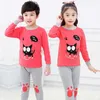 Tuonxye jongens meisjes pyjama set kinderen schattige pyjama katoen kinderen lange mouw pyjama kind pijama baby nachtkleding kleding 210908