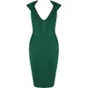 Bandage Dress for Women summer Green Bodycon Dress V Neck Striped red white Party dress evening club birthday outfits 210719