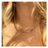 Stainls Steel 316L Men Women White or Yellow Gold Miami Cuban Curb Links Chain Necklac