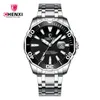 CHENXI Business Men Watch Silver Stainless Steel Black Casual Big Dial Waterproof High Quality Fashion Dress Wristwatch