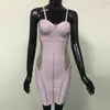 Sexy Bandage Dress Mesh Party Club Sleeveless Summer es Ladiers Clothes For Women Celebrity Bodycon Clothing 210515