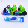 Mini titanium nail silicone smoking pipe with smoking accessories wax concentrate honeybee dabs straw oil rig smoke filter collector 710