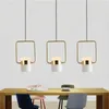 Lâmpadas pendentes Luz LED nórdica para barra de cabeceira quarto quarto único cafe de metal mostra lâmpada de cobra