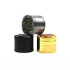 Tabak Roken Kruid Grinders 4 Lagen Zinklegering Molen Metalen Dia. 50 mm 55mm kleuren hoge kwaliteit