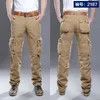 Cargo Pants Men Combat SWAT Army Military Pants Cotton Many Pockets Stretch Flexible Man Casual Trousers Plus Size 28- 38 40 211013