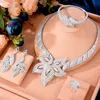 Oorbellen ketting godki luxe zeester Afrikaanse sieraden sets voor vrouwen bruiloft kubieke zirkonia Dubai bruids set 2021 kostuum