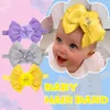 Haaraccessoires Aangepaste hoofdbanden voor meisjes Bowknot Solid Hat Stretchy Floral Baby 3pc baby hoofdband elastichair