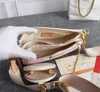 أكياس الأزياء المرأة جلد طبيعي حقيبة الكتف مع رسائل متعددة ل إكسسوارات زهرة الحقيبة سيدة حقائب اليد 3 قطع محفظة عملة