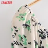 Mulheres retrô flores românticas chiffon blusa manga longa chique camisa feminina tops 6m02 210416