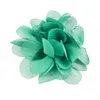 2" mini 12 solid color chiffon fabric rose flower for baby hair accessory shoe Decorate 60pcs/lot