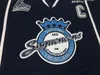 Maillots de hockey CCM # 55 Nicolas Roy Chicoutimi Sangueneens personnalisés avec patch C Vintage Pro Stock Navy Jersey cousu S-6XL