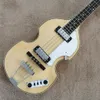 McCartney Hofner Deluxe Natural 4 Strings Violin Bass Ecret Guitar Flame Maple Top Back 2 511b Staple Pickups H5001CT CON4705241