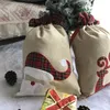 Bolsa de presente de Natal Ping'an Fruit Fruit Bags Bolsas Laoren Linho como tecido Bagristmas Decorações Doces Bagzc395