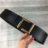 2021 Designer Belt Men Luxury Women Brand Belts 7.0 Wide Gold Buckles Black Red Leather Classic