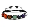 Coloré naturel cristal pierre énergie perle à la main corde tressée bracelets porte-bonheur pour femmes hommes Couple fête Club Yoga bijoux