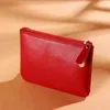 HBP mini bolsa de moedas para homens e mulheres com zíper ultrafino para moedas curta carteira pequena bolsa de mão de couro macio porta-chaves porta-cartões