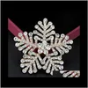 Stift, släpp leverans 2021 gåva lyx full roston kristall flingor brosch snö blomstift brosches kor bröllop smycken till julfest y