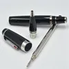 high quality Bright black / white Roller ball pen with gem school office stationery Supplies fashion Write ball pens No Box