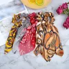 Vintage Print Streamers Scrunchies Elastic Hair Bands For Women Hair Scarf Bows Rubber Ropes Girls Hair Accessories