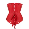 سوداء نساء الشرير الفولاذ الحلزوني مدرب الخصر Cincher Shaper Faux الجلود مشد Underbust لأزياء الحفلات 825332z