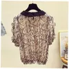 Летний 2021 цветочная шифоновая рубашка женская короткоманетка супер фея сладкий западный стиль ниша дизайн блузка блузки рубашки