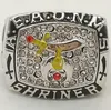 Religieuze Moslim Sword Crescent Shrine Ring Moon en Star Camel Freemason Masonic Shreiner Champion Championship Ringen Sieraden met Crystal Stones voor Mannen