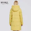 Miegofce зимние женские коллекции пальто длиной женщины куртка мягкий слой контрастный дизайн Parka ветрозащитная одежда 211018
