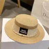 Fashion cloth flat hat women039s summer jazz wide eaves straw hat net red outing sunscreen sun hat English Luxurys Designers ha9763681