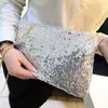Fashion Ladies Glitter Sequins Handbag Messenger Bag Sparkling Party Evening Envelope Clutch Bag Wallet Tote Purse Shoulder Bag MM305c
