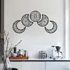 Muurstickers 5 stks Maanfase Opknoping Houten Slaapkamer Decor boven Bed DIY Hoofdtonnen Ideeën Pak5