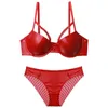 SPCITY NIEUWE PU-lederen gevormde verzamelde onderwier Bra Set Vrouwen Sexy Holle Cool BH Set Hot Wild Solid Push Up Brassier X0526