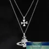 Croix crâne Saturne collier cristal Rheinstone pendentif gothique mort planète bijoux Hip Hop Punk femme homme accessoires cadeau prix usine conception experte qualité