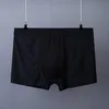 Underpants Boxer Briefs Underwear Homens Gelo Silk Soft Respirável Malha Stretch Plus Size Bamboo Homem Preto Cinza Maroon 2XL 3XL 4XL 5XL 6X