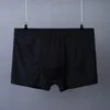 Unterhosen Boxershorts Unterwäsche Männer Eisseide Weiches, atmungsaktives Mesh Stretch Plus Size Bambus Mann Schwarz Grau Kastanienbraun 2XL 3XL 4XL 5XL 6X