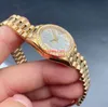 Wodoodporne kobiety zegarki Big Impher 69178 26 mm Automatyczne szafirowe szklane szklane ramki Klasyczne żółte złote stalowe bransoletka luksusowa zegarek z pudełkiem