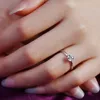 Solitaire Ring Diamond Engagement Eheringe für Frauen Mode Schmuck Geschenk und Sandy