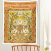 Taquestres de tapeçaria vintage tapeçaria parede pendurada em abelha imprimir gráfico de referência botânica estética Decoração da casa da sala de estar