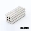 Wholesale - In Stock 100pcs Strong Round NdFeB Magnets Dia 8x3mm N35 Rare Earth Neodymium Permanent Craft/DIY Magnet