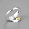 Lotus Fun Pomegranate Fruits Leaves Branch Adjustable Rings for Women 925 Sterling Silver Trend Fashion Jewelry Female Gift 211217