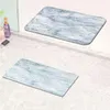 Tapetes de banho modernos casa de banho matemática de mármore padrão de mármore eco-friendiy pvc fundo de sucção de sucção antiderrapante tapete lateral