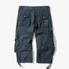 Summer Camouflage Loose Cargo Shorts Hommes Camo Pantalon court Homme sans ceinture Drop ABZ307 210629